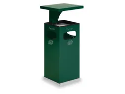 Combi-Asbak Staalplaat Groen 950x500x500mm 3 Inworpopeningen