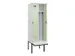 locker met bank,voor scheiding van kleding,HxBxD 2120x600x815mm,2vak