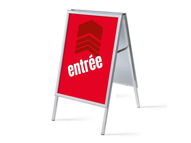 Stoepbord A1 complete set met print "ENTRÉE" Rood