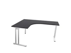 bureau in vrije vorm,HxBxD 740x1600x1400mm,vrije vorm,CC-zwart