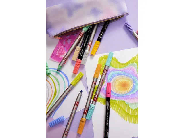 viltstiften Faber-Castell Duo etui met 10 stuks