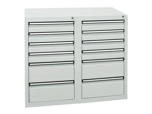 ladekast,HxBxD 900x1000x500mm,12lade(n),centr. vergrendeling