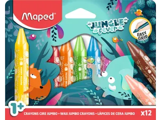 Waskrijt Maped Jungle Fever Jumbo set à 12 kleuren - 2