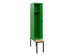 locker met bank,HxBxD 1950x300x815mm,1vak,vak B 300mm,draaigrendel