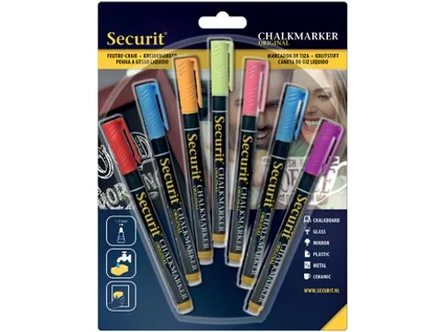 Krijtmarker Small, Blister Met 7 Stuks In Geassorteerde Kleuren
