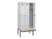 locker met bank,voor scheiding van kleding,HxBxD 2120x900x815mm,3vak