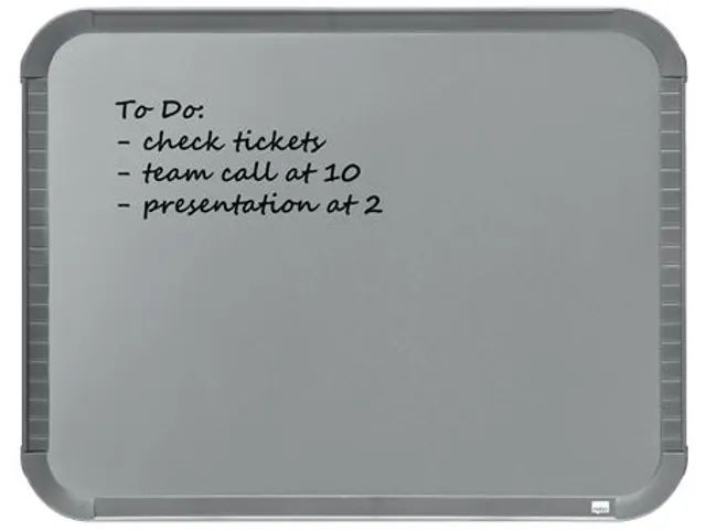 Tableau Blanc Nobo Slim Line 22x28cm Argent