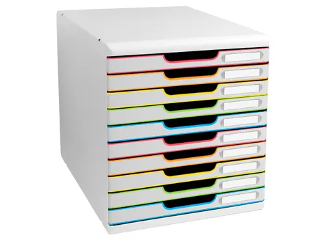 Ladenbox Modulo A4 10 Gesloten Laden Wit/Harlekijn