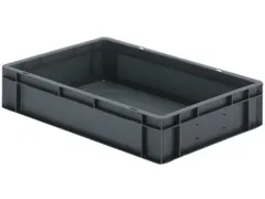 Euronorm-stapelbak 22l 120x600x400mm Wanden/bodem Gesloten Grijs