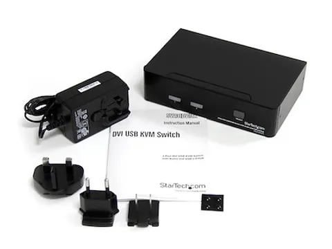 2-poort DVI USB KVM-switch met Audio en USB 2.0-hub
