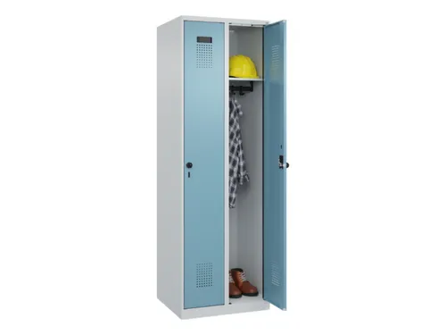locker,HxBxD 1850x600x500mm,2vak,vak B 300mm,draaigrendel