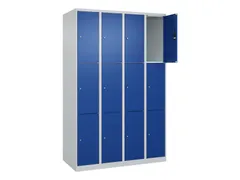 lockerkast,HxBxD 1850x1200x500mm,4x3vakken,vak B 300mm,cil.-slot