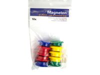 Magneten Kangaro rond 24mm, 10 stuks assorti kleuren