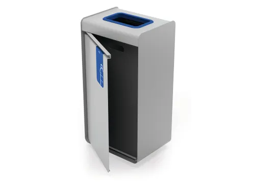 DURASORT Afvalbak sorteerunit 55L voor papier Grijs Blauw