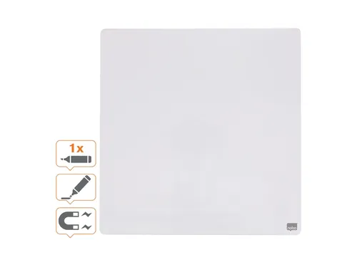 Nobo magnetische droog uitwisbare Mini Whiteboard tegel 36x36cm Wit