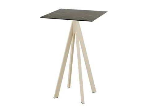 statafel,HxBxD 1090x700x700mm,rechthoekig,4voeten zandkleuren