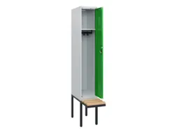 locker met bank,HxBxD 1950x300x815mm,1vak,vak B 300mm,cilinderslot