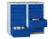 ladekast HxBxD 900x1000x500mm 10laden RAL7035 front RAL6011