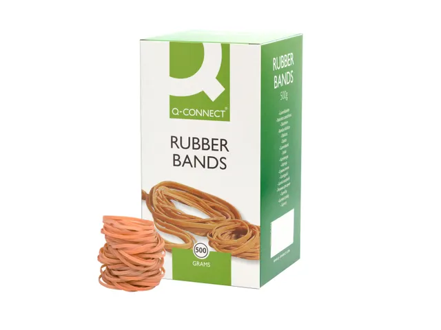 Q-CONNECT elastiek nr. 32 80x3mm 500gr 75% natuurrubber