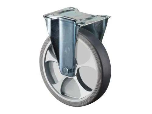 bokwiel,draagverm. 220kg,TPE-banden,Ø 200mm,wiellager,velg kunststof