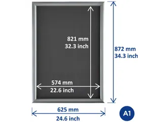 Europel Kliklijst Premium A1 25mm Zilver - 3