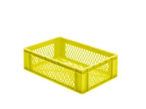 Euronorm-stapelbak 33l 175x600x400mm Wanden/bodem Opengewerkt Geel