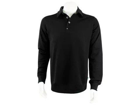 T'riffic Solid Circulair polosweater, zwart, maat L, per stuk
