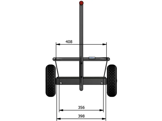 Handtrekwagen 6091L vuurverzinkt 200kg 690x356mm Luchtbanden