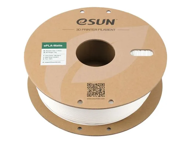 eSUN 3D printer Filament ePLA-Matte 1,75mm Melk Wit 1kg