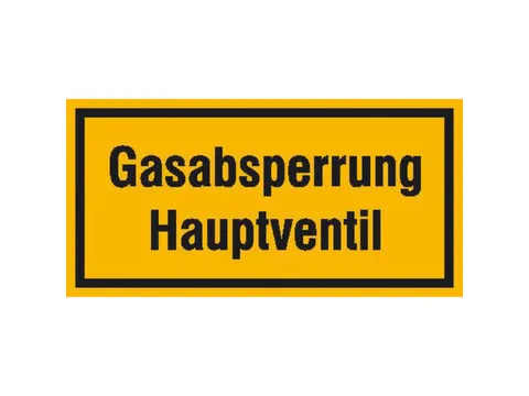 aanwijzingsbord,Gasafsluiting hoofdventiel,PVC,om te verlijmen