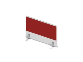 opzetpaneel bureau aanbouw zijkant Bl-wit BN4011-rood 800mm - 1