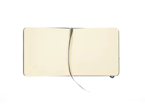 Schetsboek Kangaro 12x12cm cold grey PU HC 80 vel 140gr roomwit met el