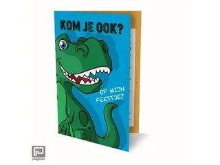 Uitnodiging Dinosaurus 13.5x9cm - 1