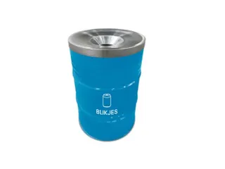 Afvalbak The BinBin Vlamvertragend Blikjes met inwerpopening 200 Liter - 1