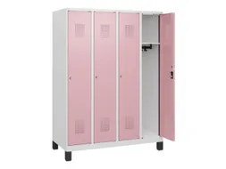 schoollocker,HxBxD 1630x1200x500mm,4vak,vak B 300mm,cil.-slot,voeten