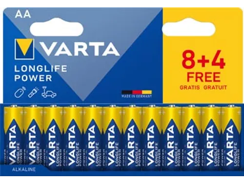 Longlife Power AA Batterijen pak à 12 stuks (8+4 gratis)