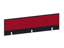 baliepaneel,v. bureau,aanbouw achter,B 1600mm,CC-zwart,BN4011-rood