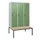 locker met bank,HxBxD 1950x1200x815mm,3vak,vak B 400mm,draaigrendel