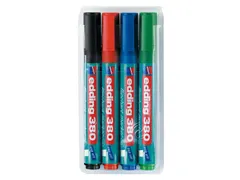 Viltstift Edding 380 Voor Flipover Rond 1.5-3mm 4stuks Assorti