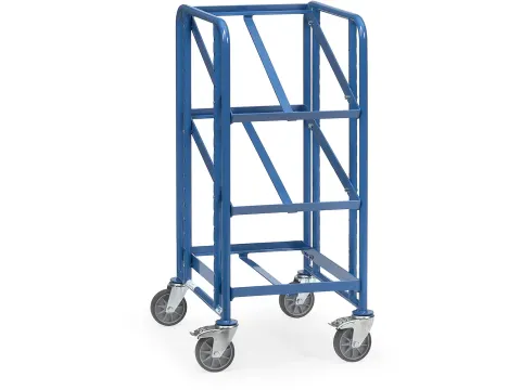 Eurobakkenwagens 2380 250kg 3 Etages 600x400mm Open Frame Ral5007