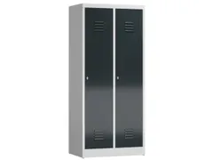 garderobekast 1800x800x500mm 2vak klink sokkel romp RAL7035 RAL7016