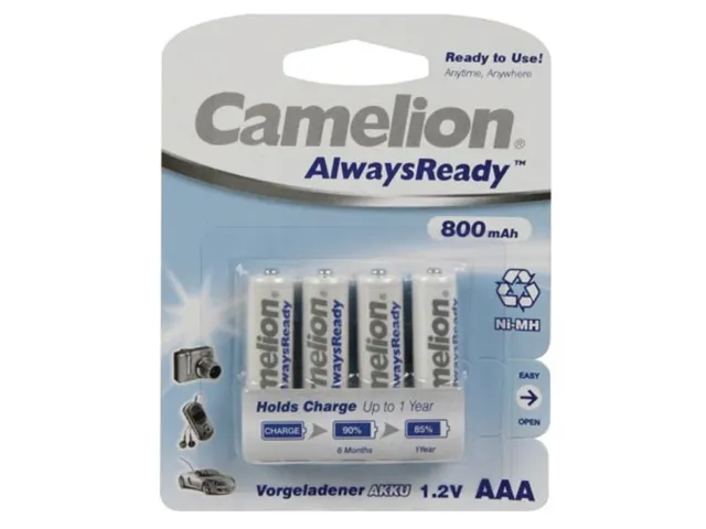 Ni-mh Aaa 1.2v-800mah (4/kaart) 'alwaysready'