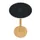 statafel,HxØ 1100x600mm,rond,schotelvoet natuur,blad antraciet