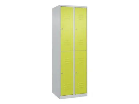 dubbeldekse locker,HxBxD 1850x600x500mm,2x2vak.,vak B 300mm