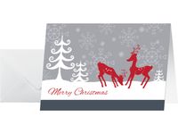 Kerstkaarten Sigel incl. envelop Red Deer, glanskarton , voorkant hoog