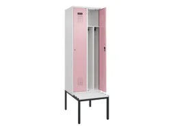 locker met bank,voor scheiding van kleding,HxBxD 2120x600x815mm,2vak