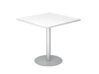 vergadertafel,HxBxD 745x800x800mm,vierkant,schotelvoet zilverkleurig - 1