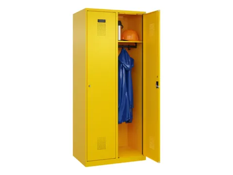 locker,HxBxD 1850x800x500mm,2vak,vak B 400mm,cil.-slot,staand op vloer