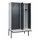 locker met bank,voor scheiding van kleding,HxBxD 2120x1200x815mm,4vak