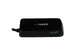 Draagbare 4-poorts SuperSpeed USB 3.0 hub 5Gbps zwart